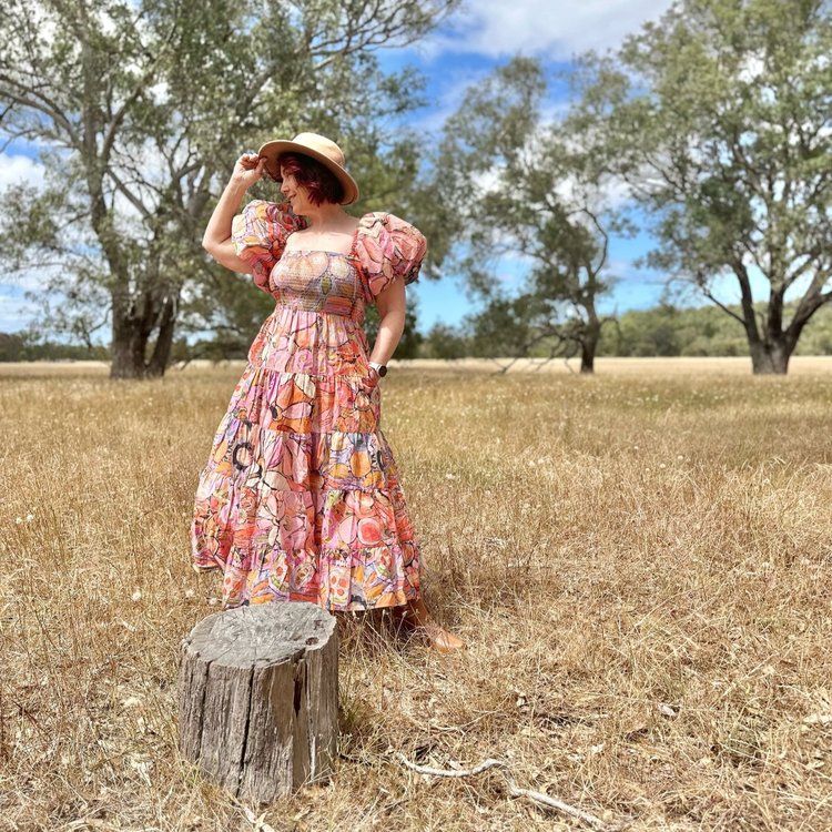 Abby Dress in Perfectly Peach
