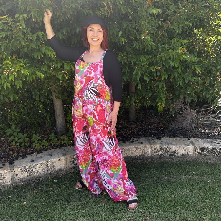 Zoe Playsuit in Bushfire on Blush