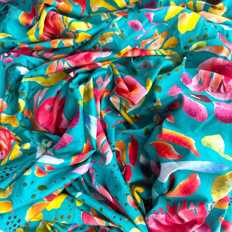 Fabric - Sprinkles on Turquoise
