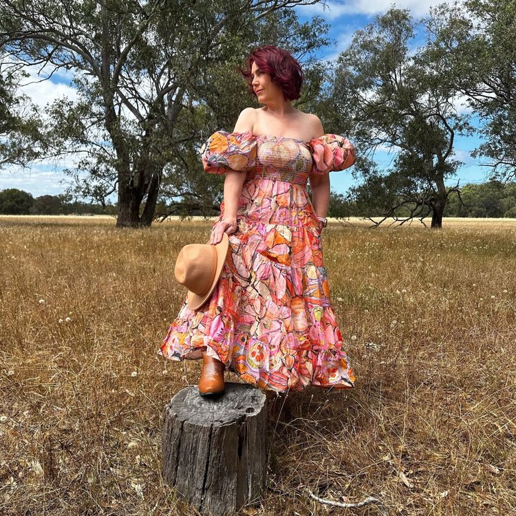 Abby Dress in Perfectly Peach