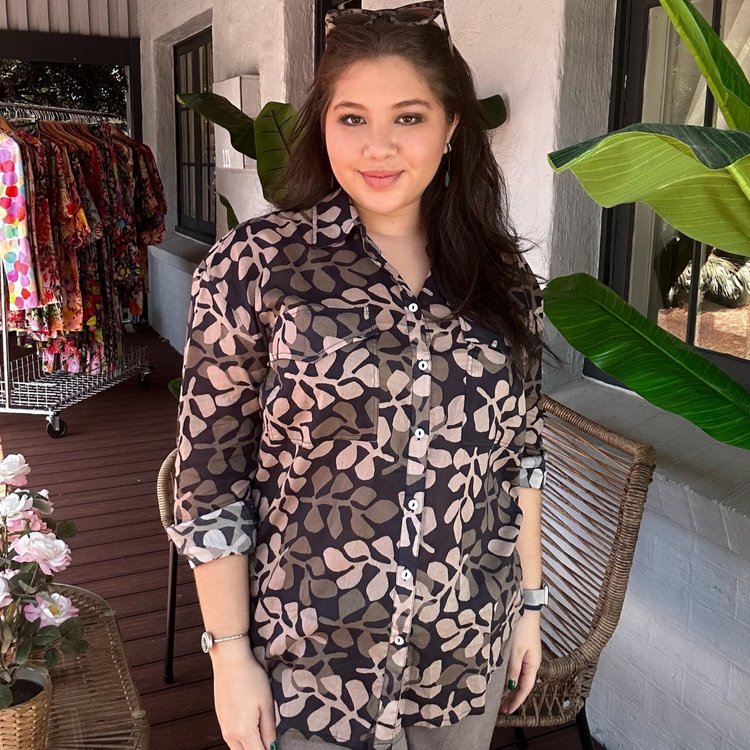 Maxi Shirt in Branch Dance