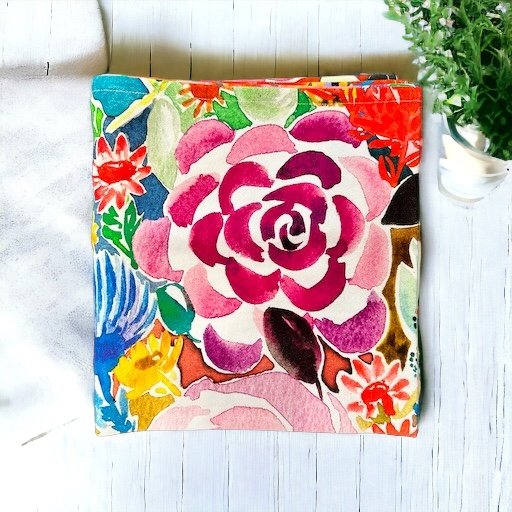 Tea Towel - Floral Coral