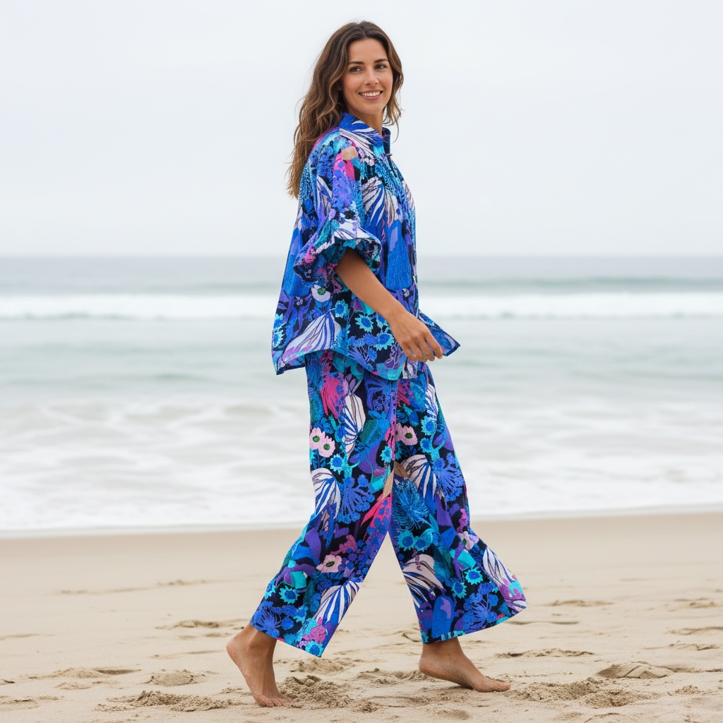 Jessica Blouse in Bushfire Blues