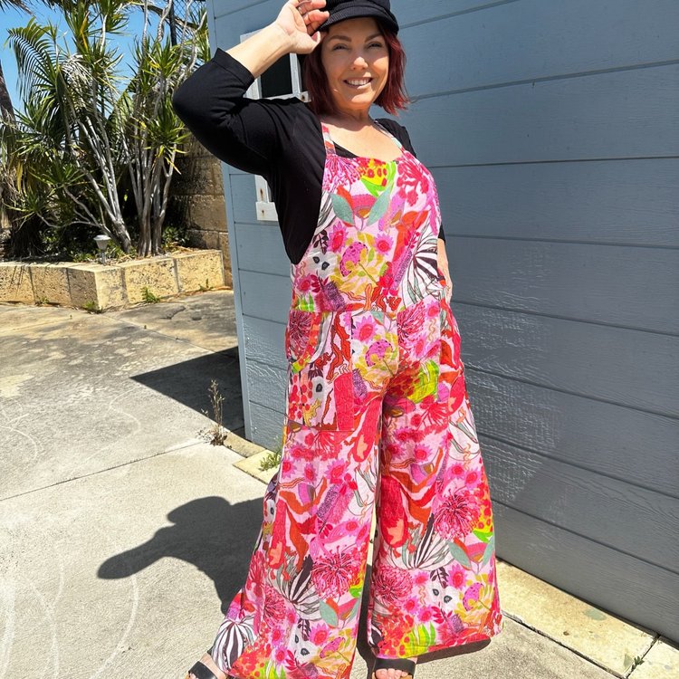 Zoe Playsuit in Bushfire on Blush