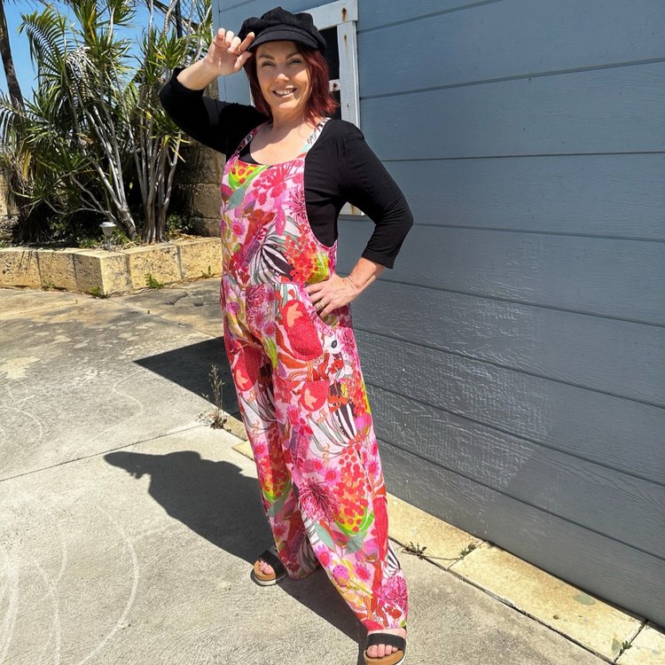 Zoe Playsuit in Bushfire on Blush