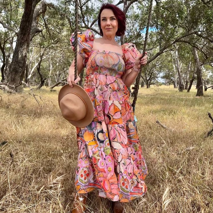 Abby Dress in Perfectly Peach
