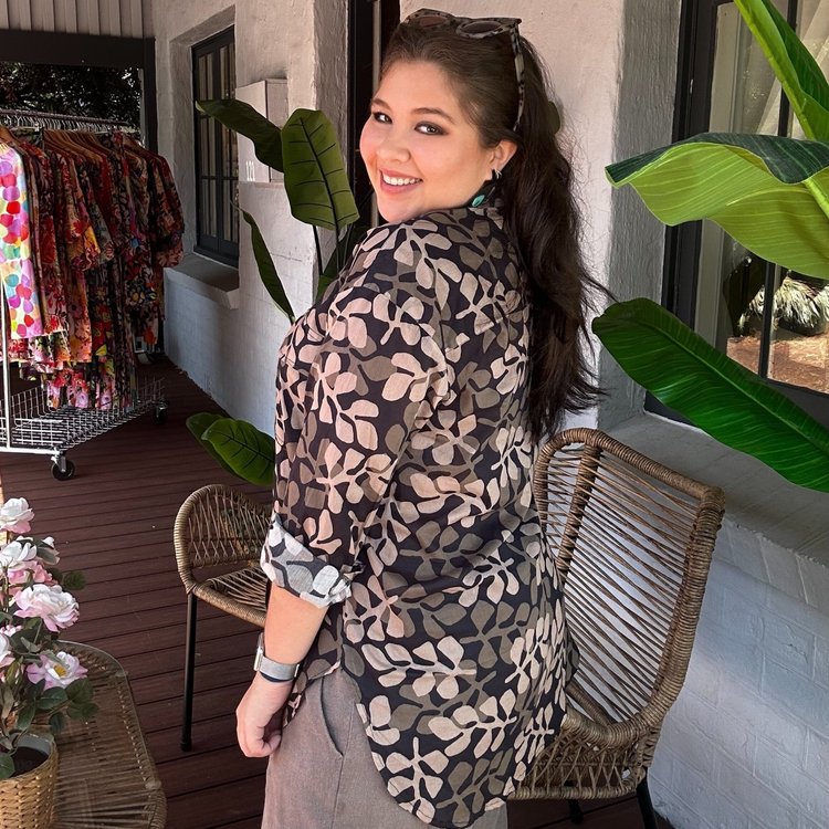 Maxi Shirt in Branch Dance