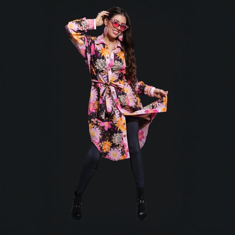 Reversible Coat Dress in Splatters Matters