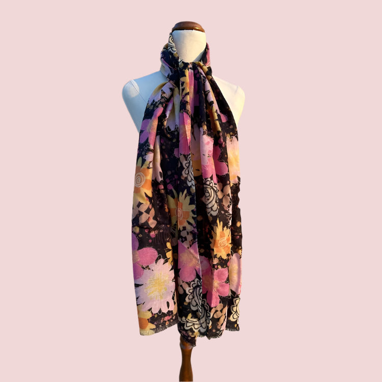 Pure Wool Scarf in Splatters Matters