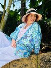 Short Kimono in Perfectly Turquoise