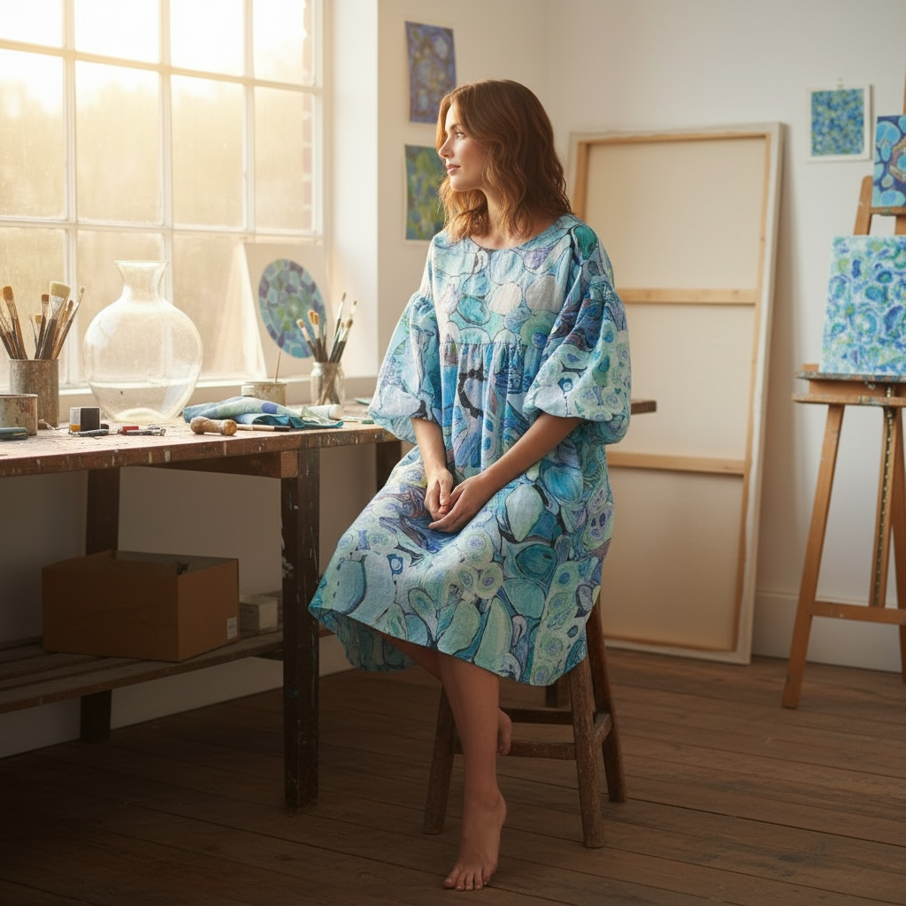 Athena Linen - Perfectly Turquoise