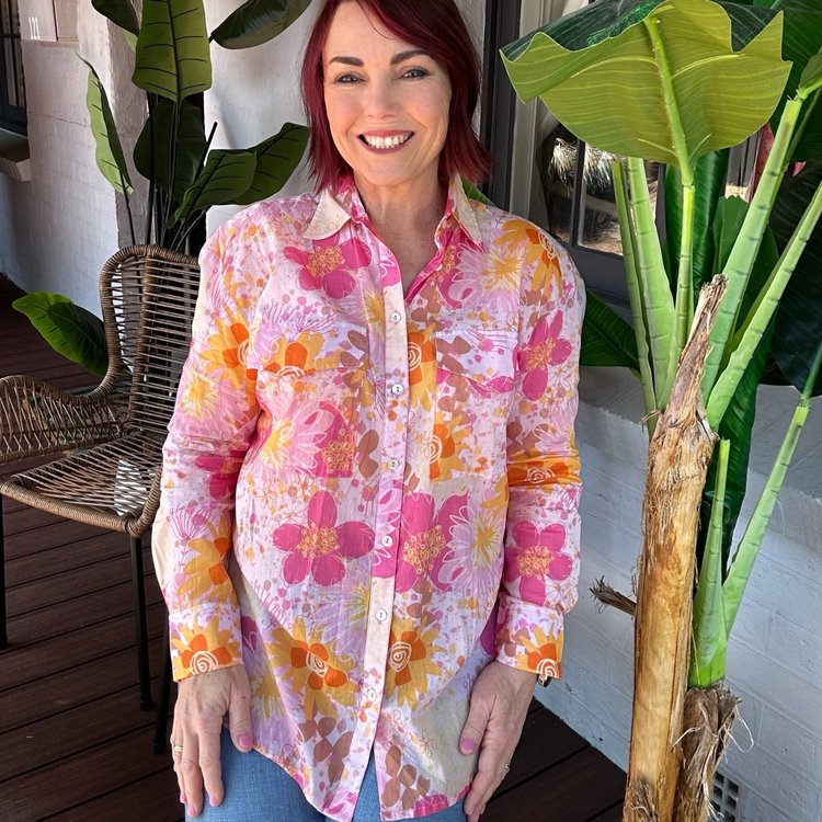 Maxi Shirt in Splatters Matters Blush