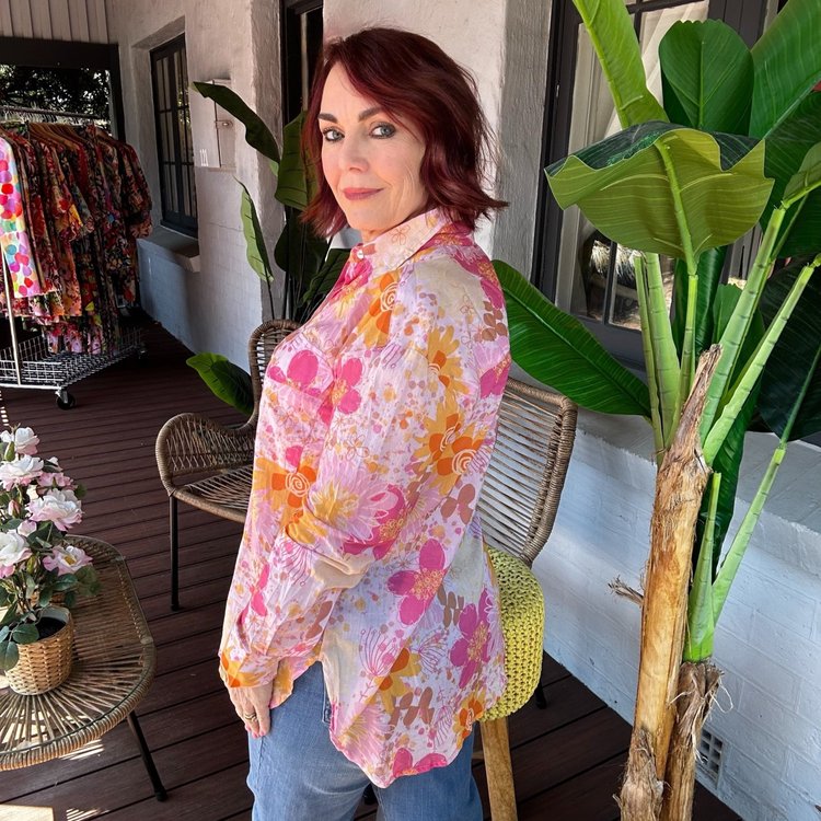 Maxi Shirt in Splatters Matters Blush