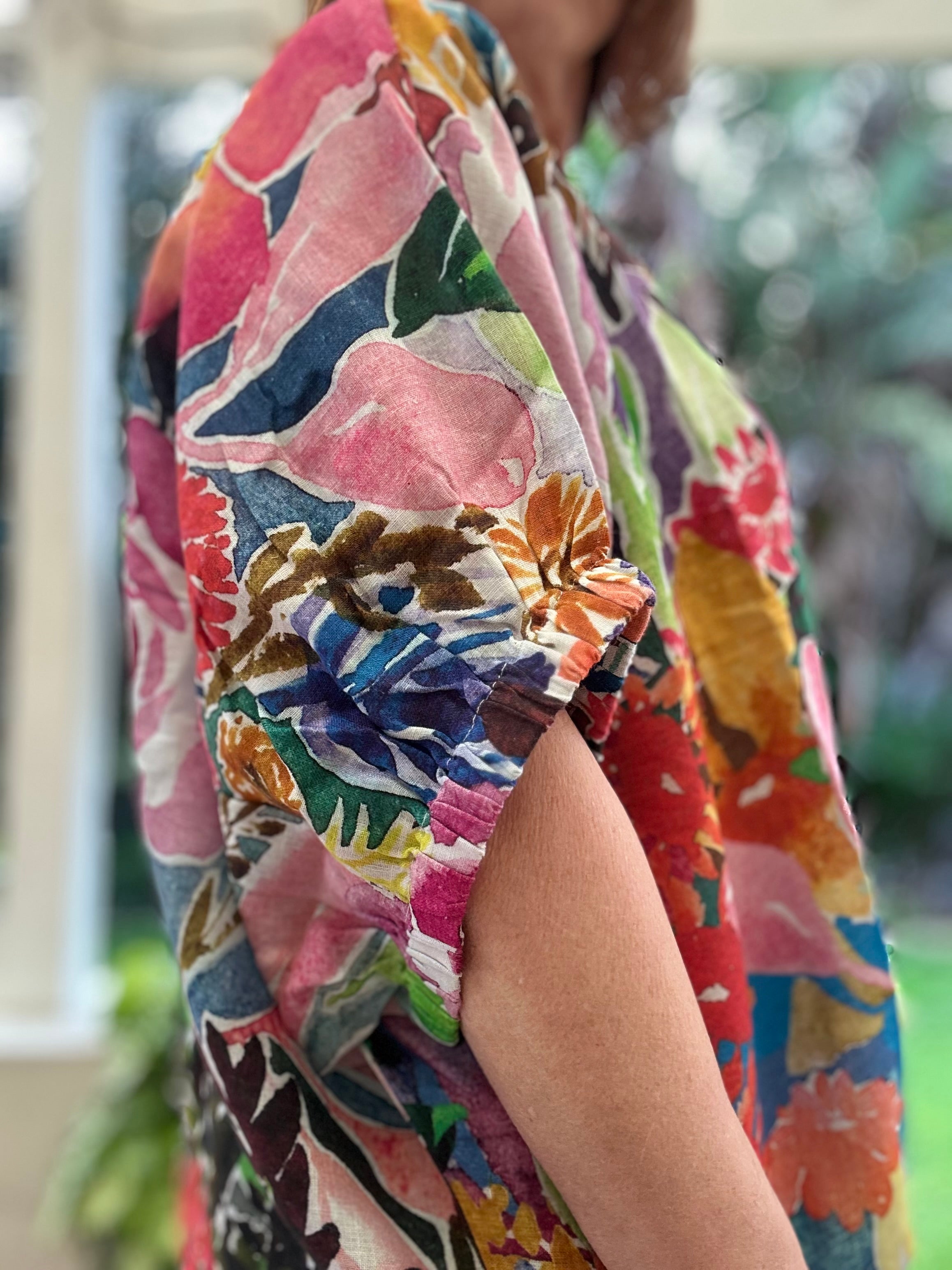Jeunesse Linen in Floral Coral