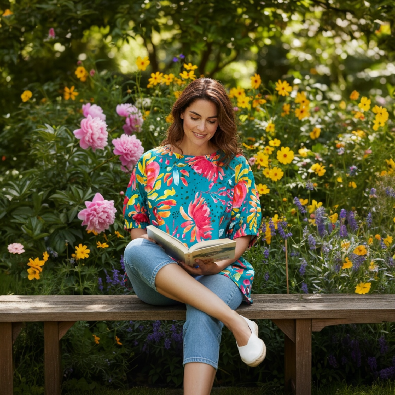 Kristie Tunic in Sprinkles Turquoise