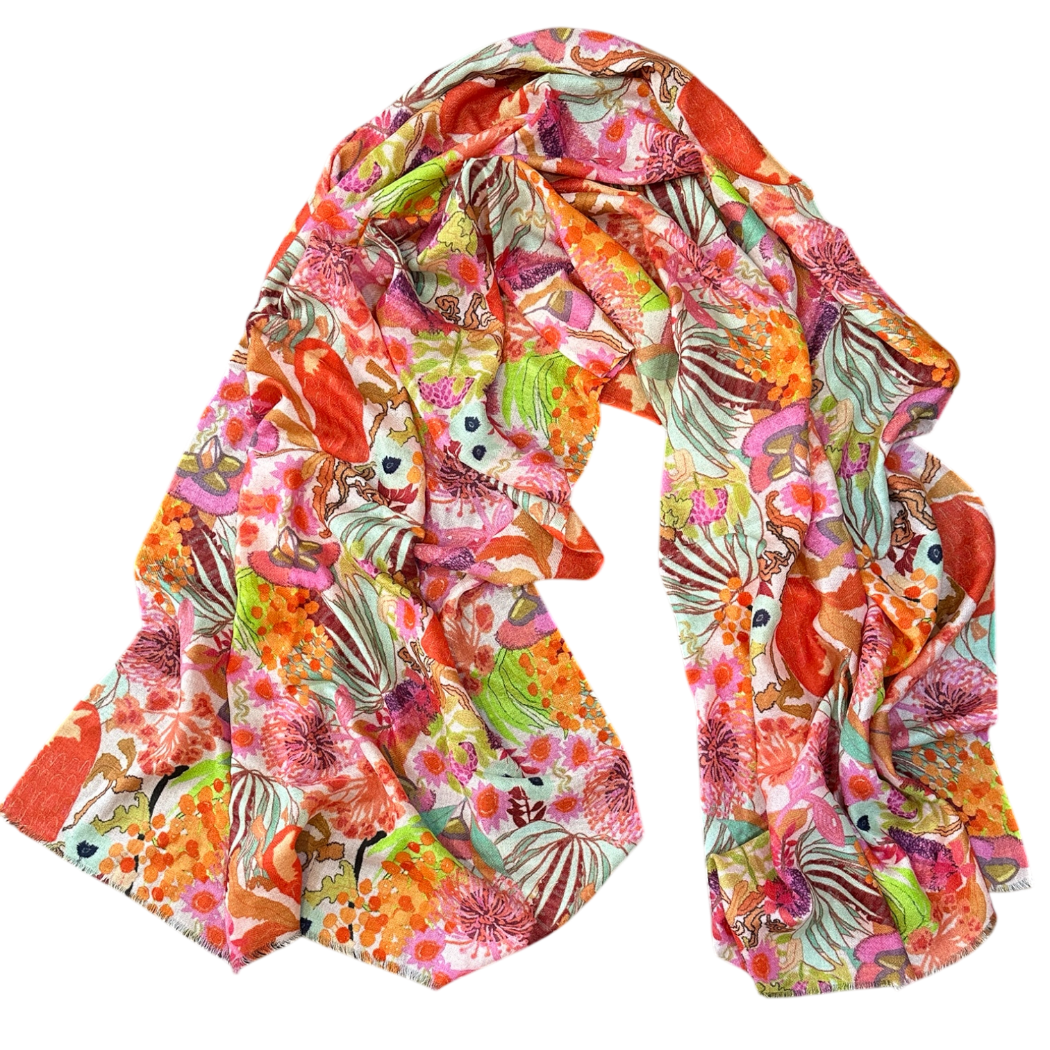 Pure Wool Scarf in Bushfire Blush