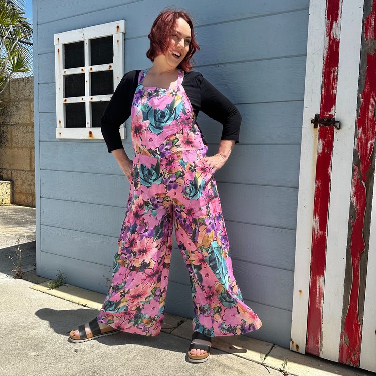 Zoe Playsuit in True Fuchsia