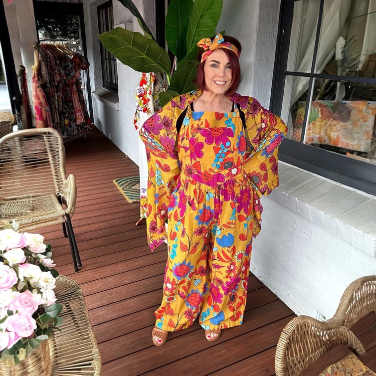 Molly Playsuit in Tweedle Dee in Caramel