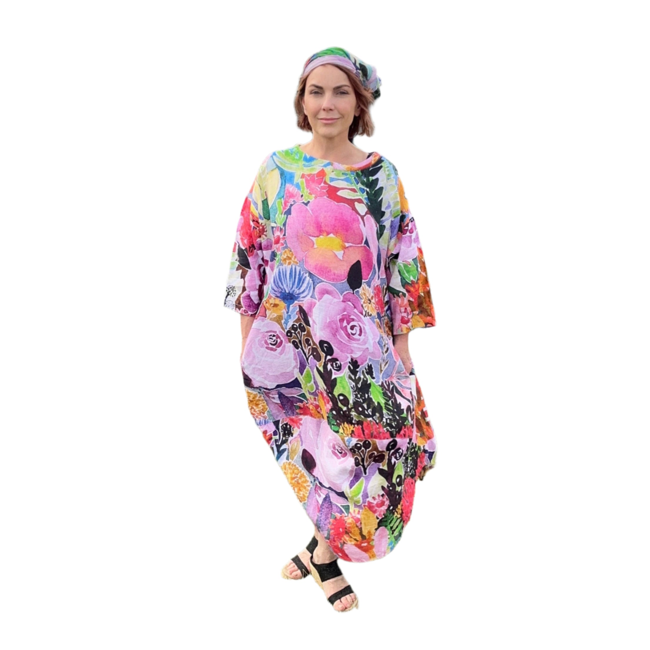 Lyla Linen - Floral Coral - Floral Designed Fashion