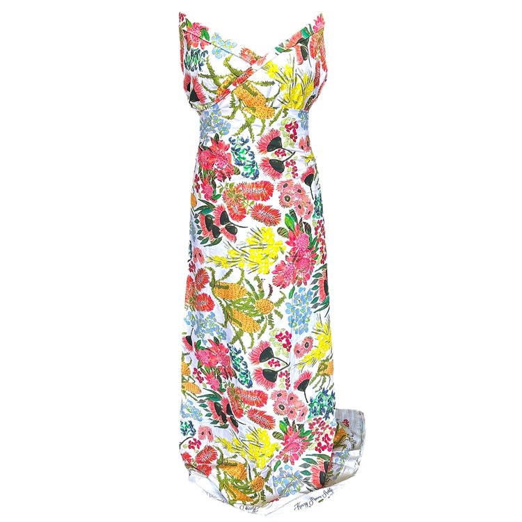 Artist-printed cotton fabric designed by Kerry Munns – vibrant wearable art for creative women’s clothing and fashion
