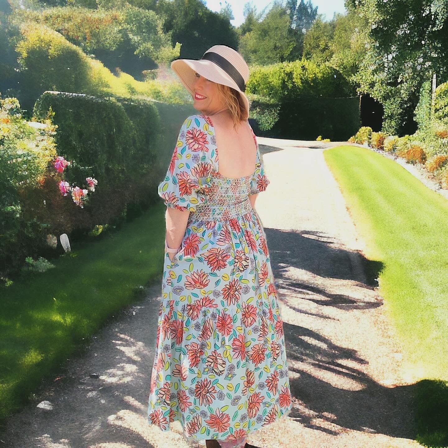 Floral Dress - wearable art Cottage Core in Daisy A Day