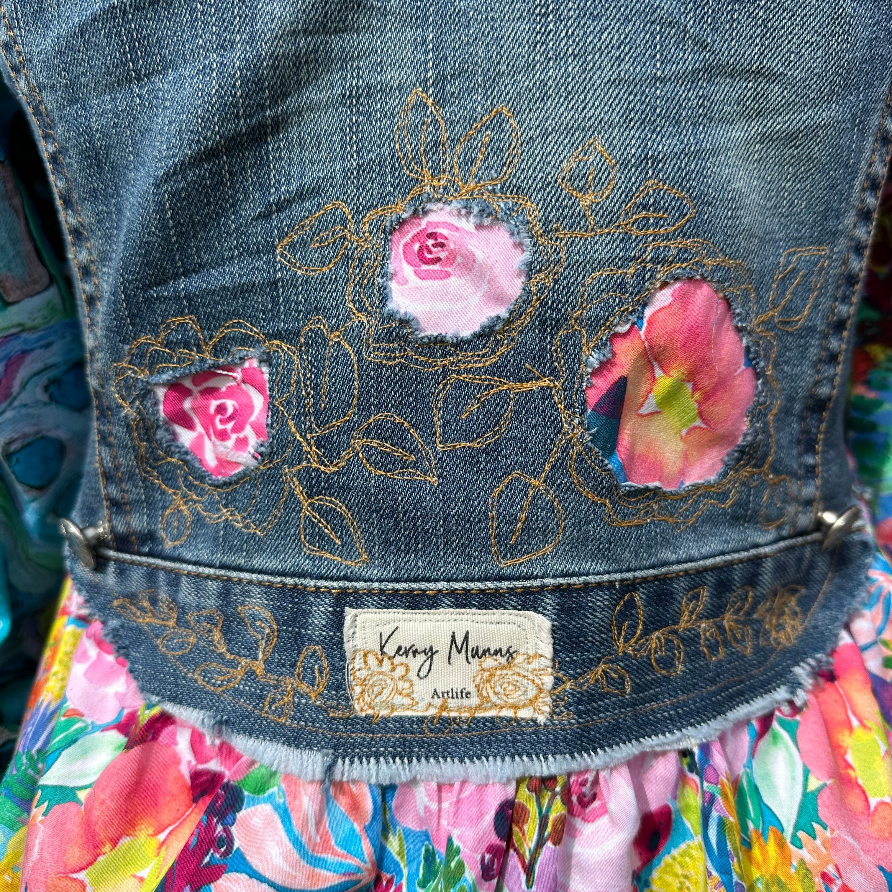 recycled-denim-wearable-art-jacket-bold-colours-Waist