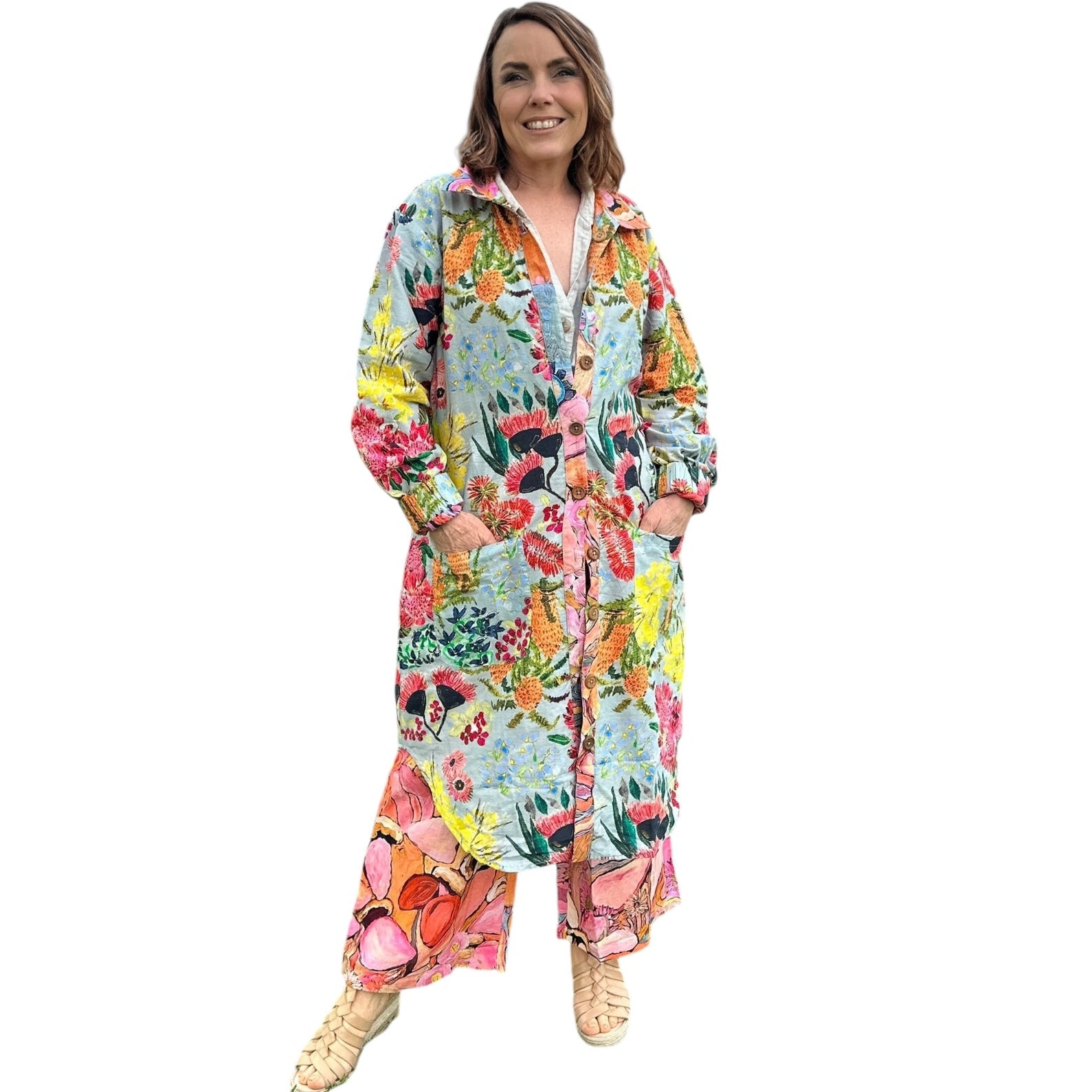 Woman wearing fashion designed by Kerry Munns