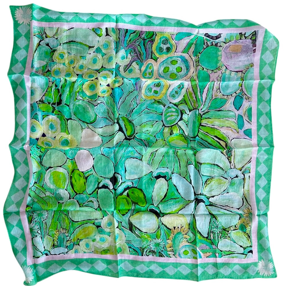 Silk Square Scarf in Apple Pie