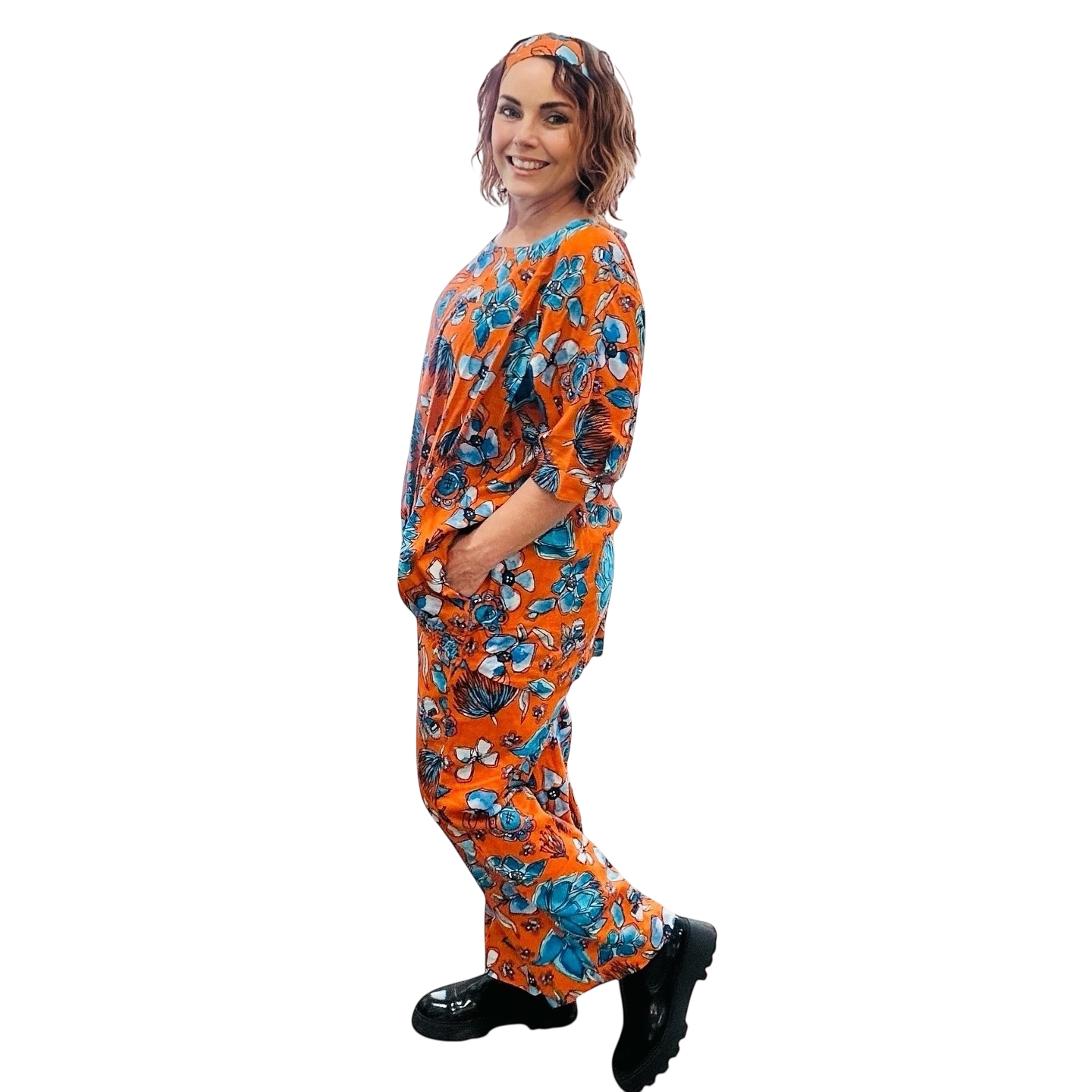 Scrubs or Casual Pants in Bush Ballet Burnt Orange