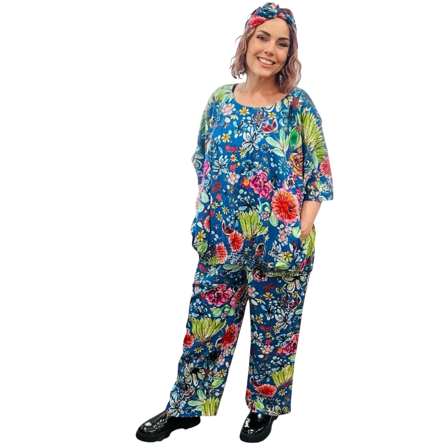 Scrubs or Casual Pants in Island Time Blue