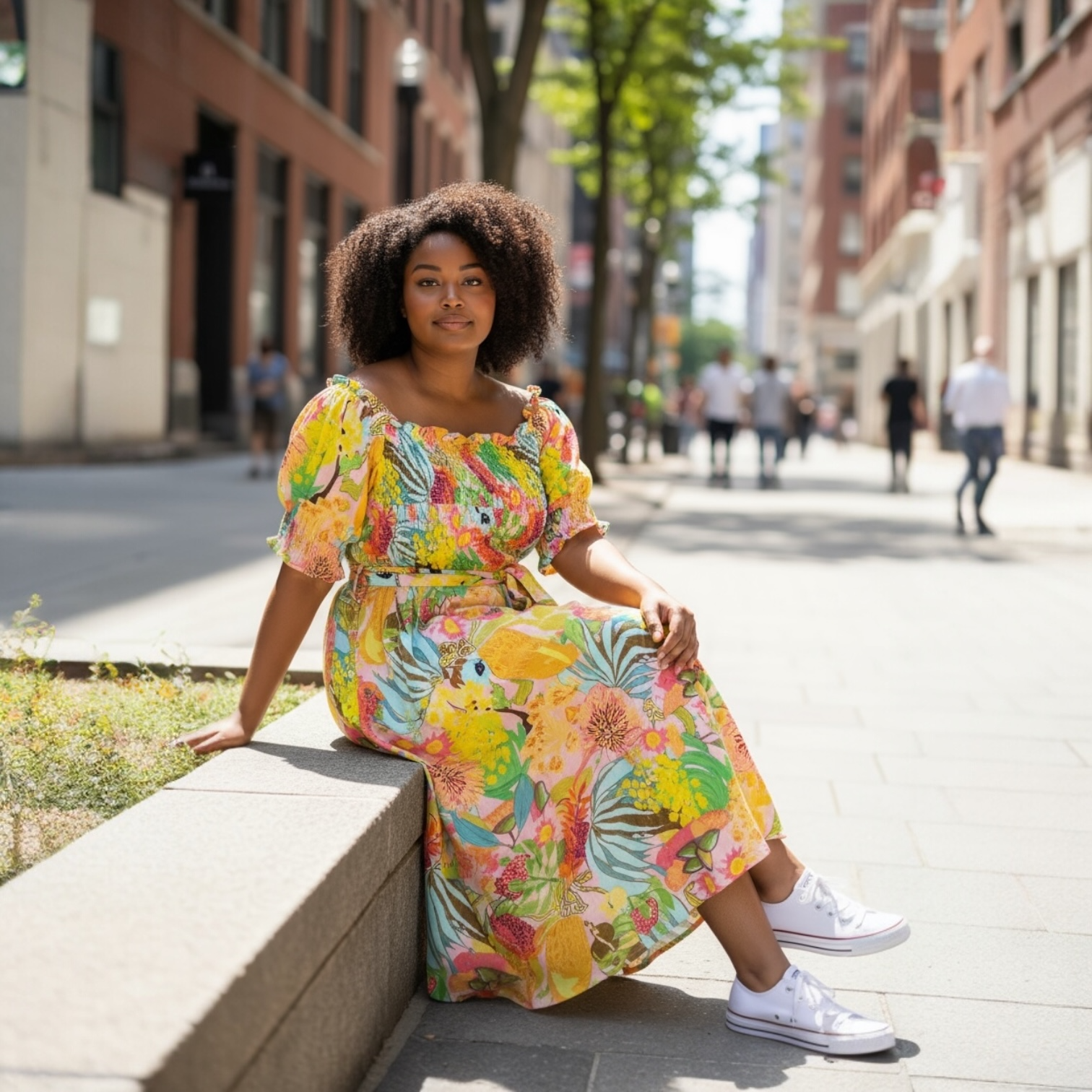 Long Dolly in Wildflowers On Blush