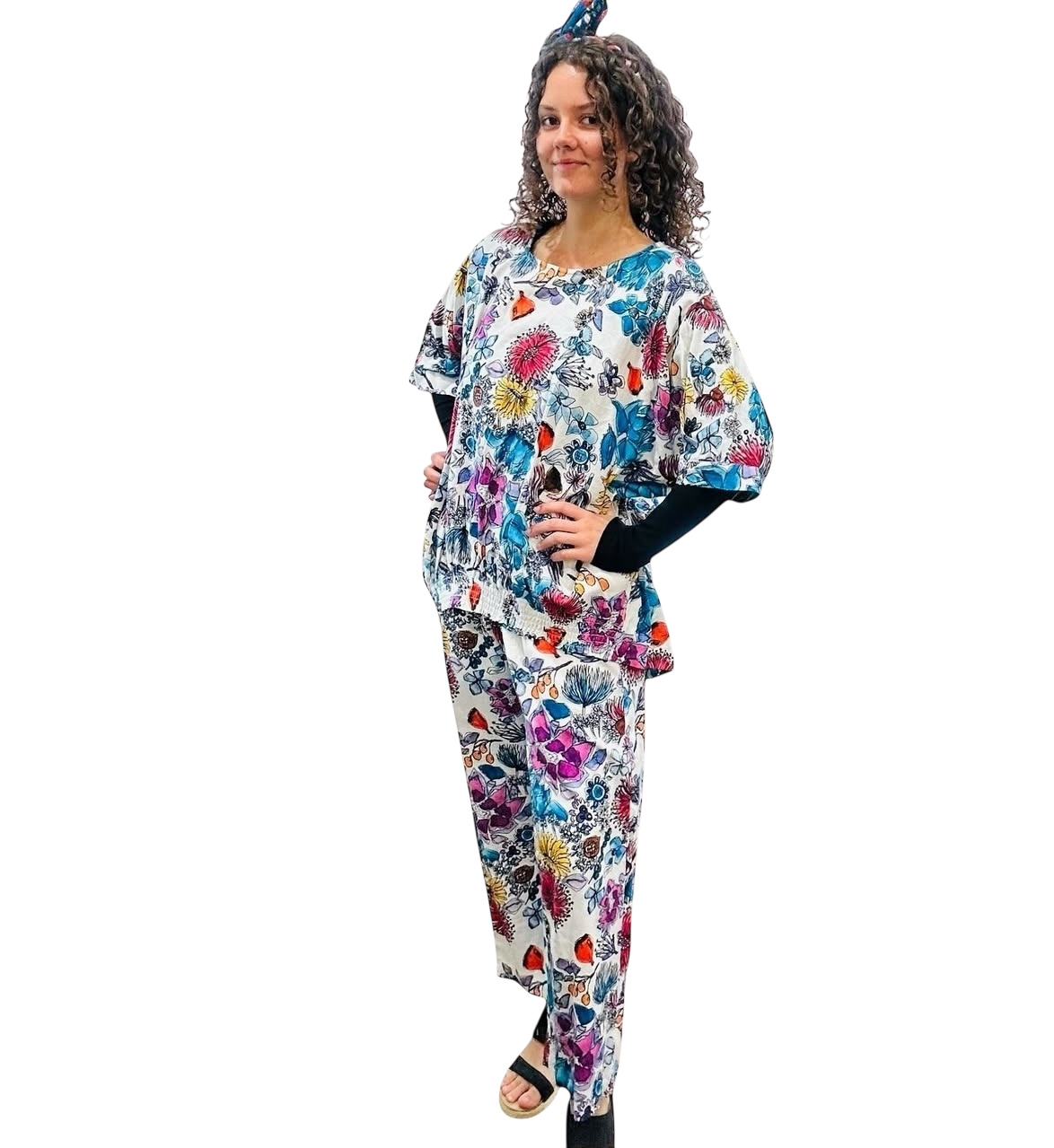 Scrubs or Casual Pants in Cabaret Parade - White