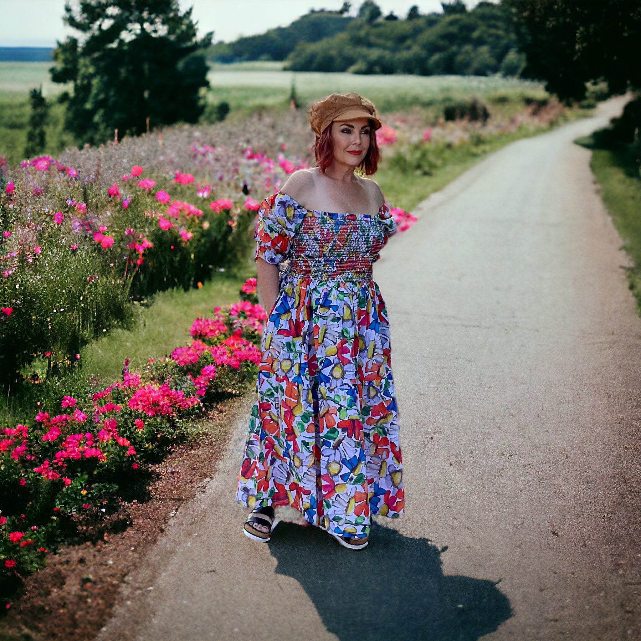 Floral Dress - wearable art Cottage Core 