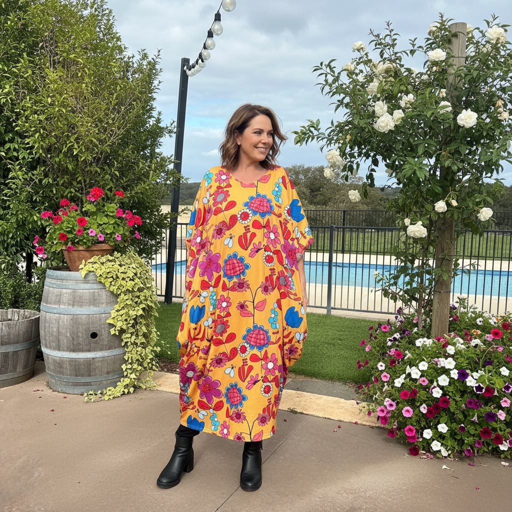 La Lee Dress in Tweedle Dee Caramel