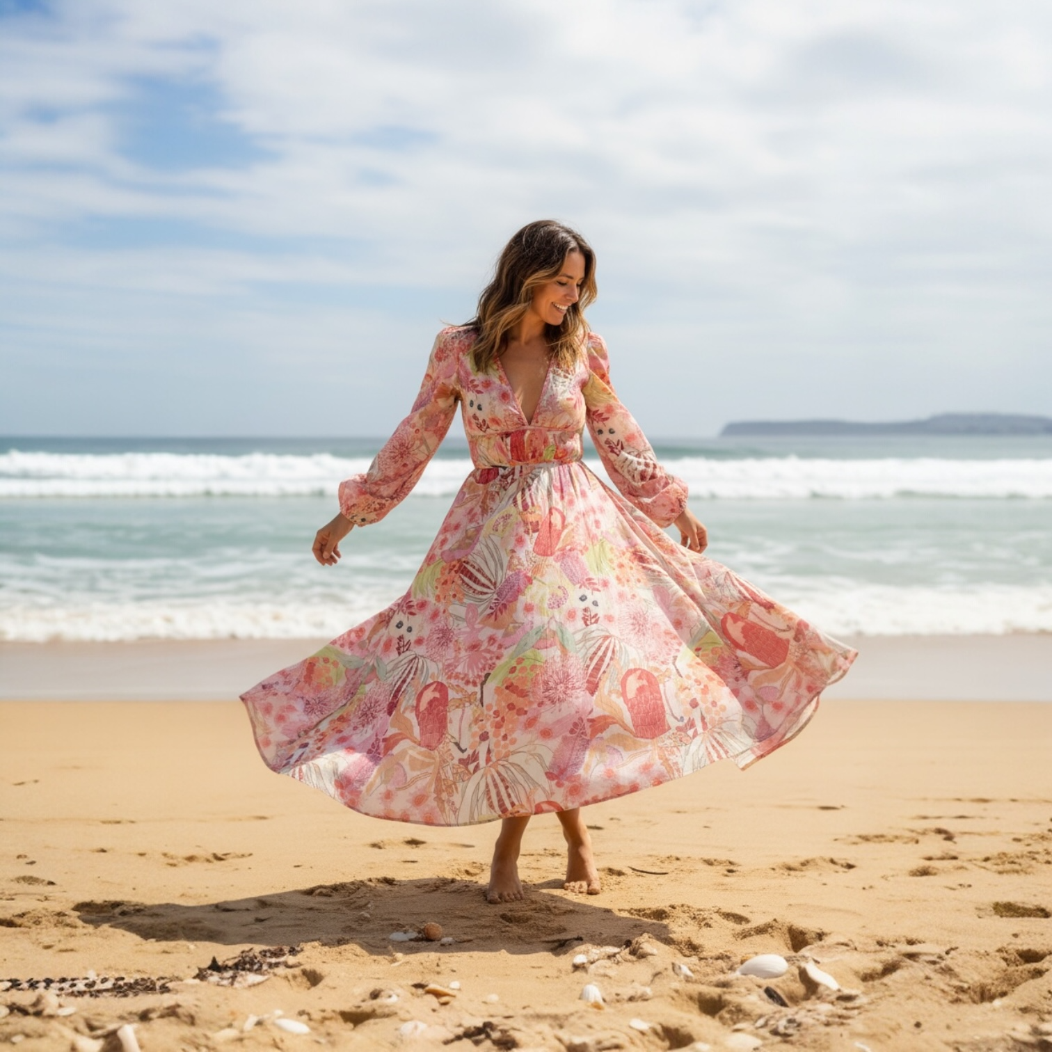 Bianca Dress in Bushfire Blush