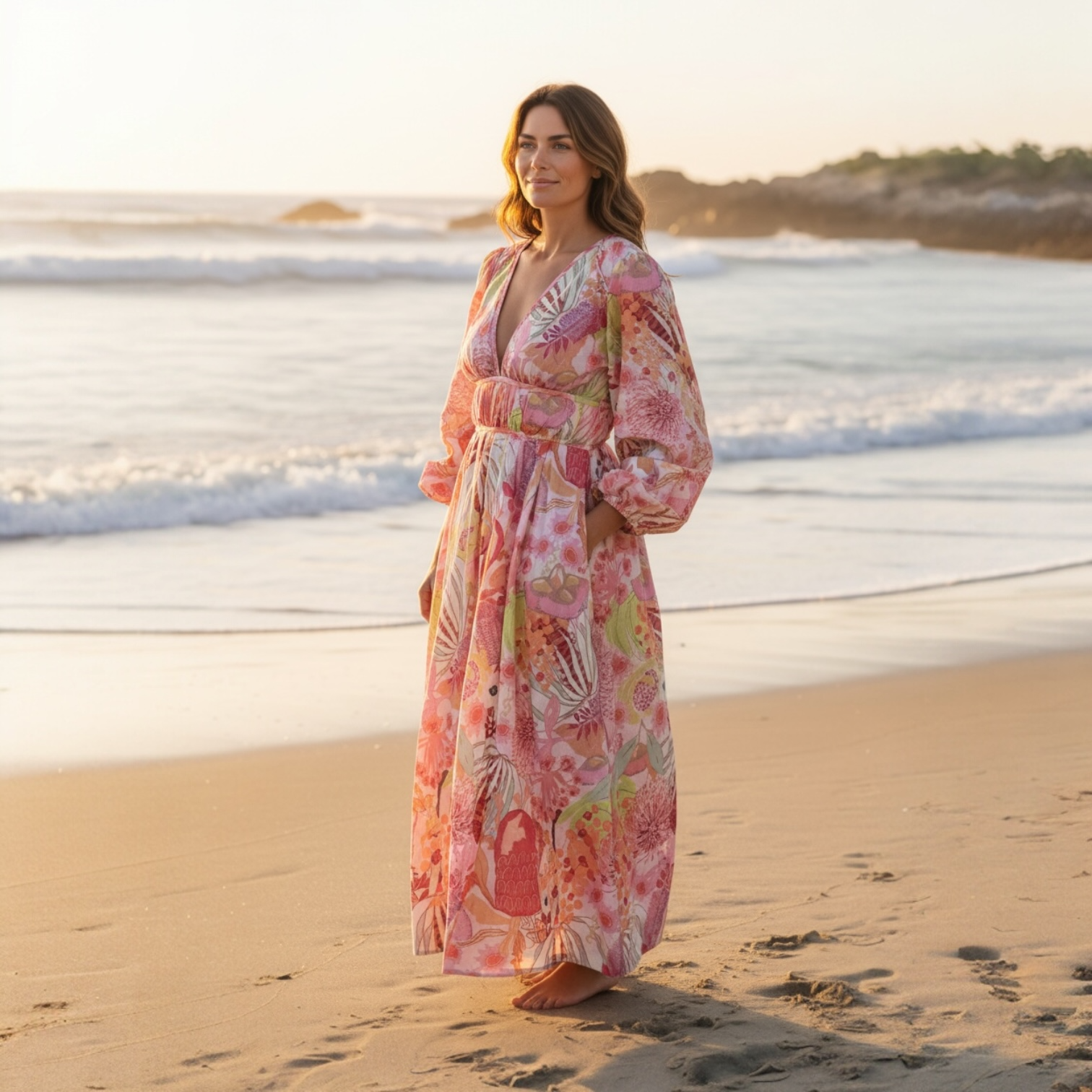 Bianca Dress in Bushfire Blush