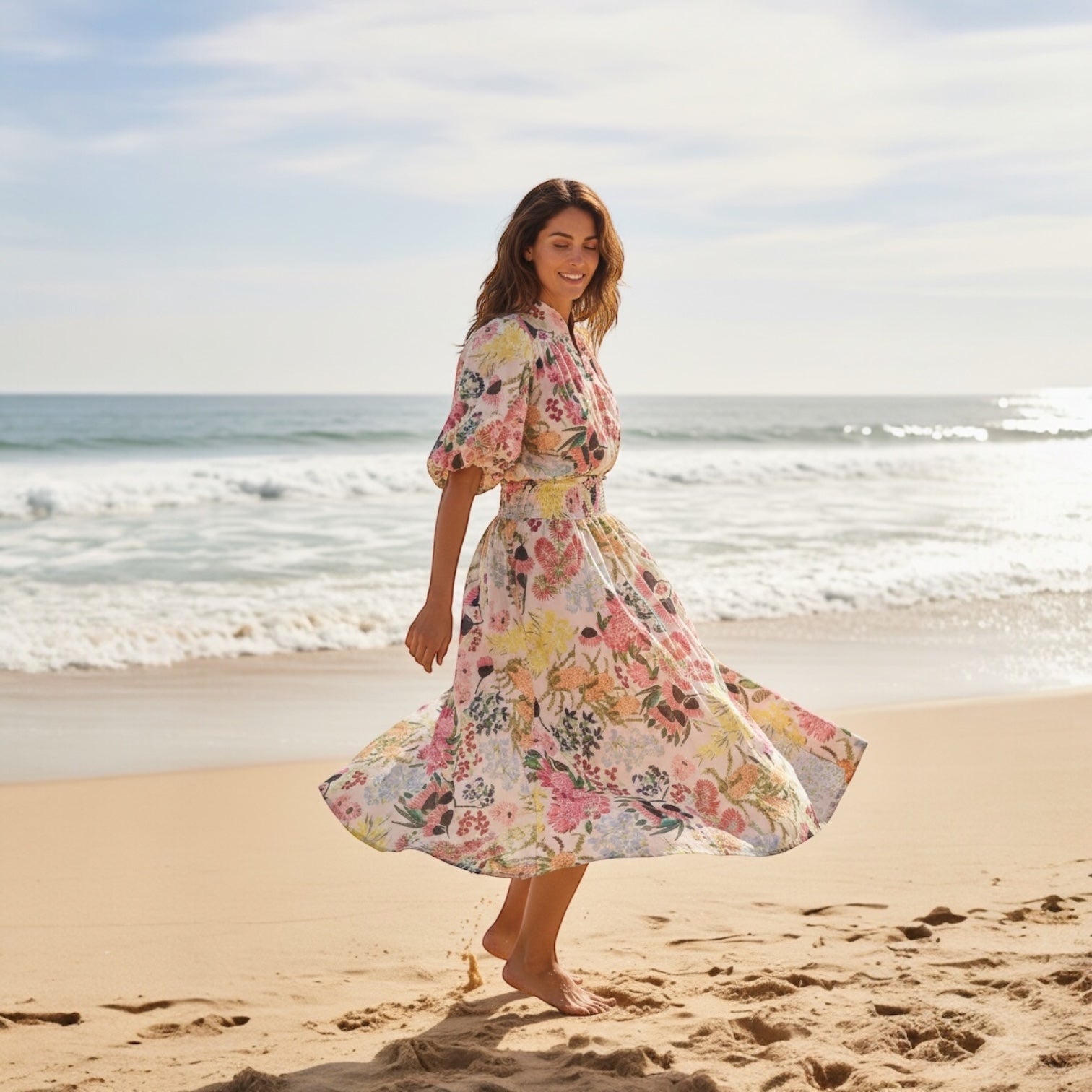 Sophia Skirt in Spring Fling Blush