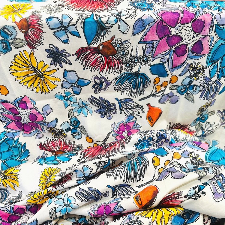 Flower-Inspired Fabrics – Kerry Munns Artlife | Artistic Floral Textiles