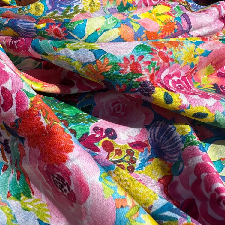 Fabric - Floral Coral