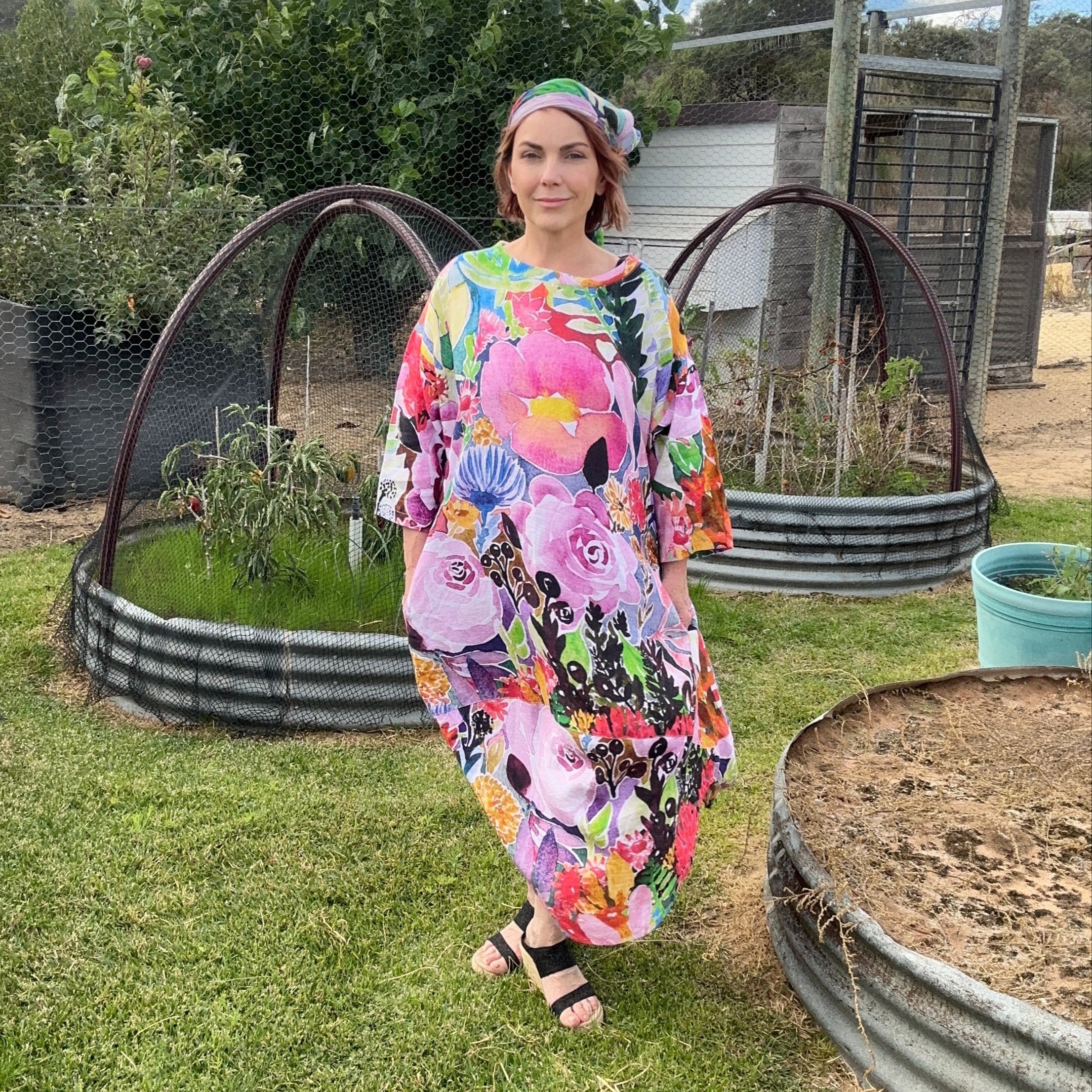 Lyla Linen - Floral Coral - Floral Designed Fashion