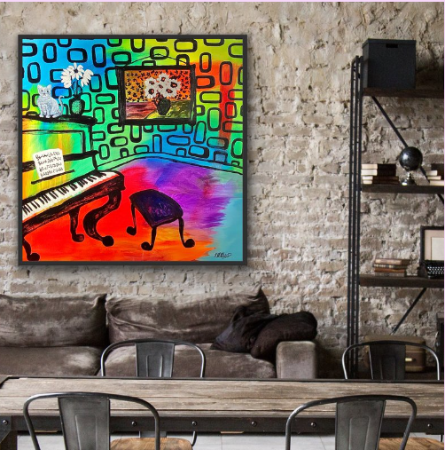 Jazz Kat On Keys-SOLD