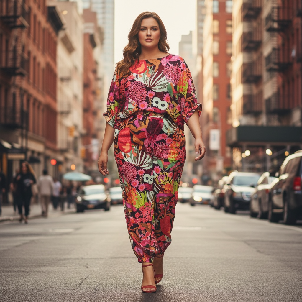 Sporty Luxe silk pants featuring original artwork by Kerry Munns, combining relaxed athletic style with elevated women’s wearable art fashion